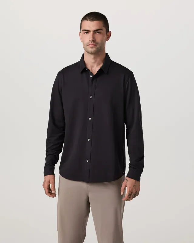 Long Sleeve Knit Oxford Button Down - Classic Fit